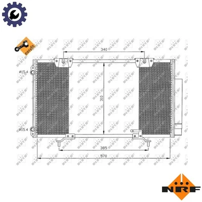 CONDENSER AIR CONDITIONING 35337 FOR TOYOTA 7A-FE 1.8L 1ZZ-FE 1.8L 4A-FE 1.6L - Image 1 of 4