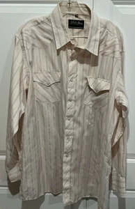 Vintage White Horse Pearl Snap Western Shirt Men’s XL Long Sleeve - Picture 1 of 3