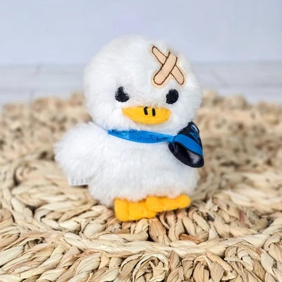 🦆 迷你 Aflac 会说话的鸭子毛绒 | 3.5 英寸小伤版 | 绷带断臂 — 第 1/4 张图片