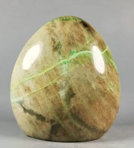 GARNIERITE Nickel Polished Green Moonstones Standup Display Stone - Madagascar - Picture 1 of 10