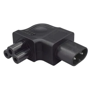 IEC320 C8 to C5 Power Outlet Adapter Left Connector Conversion Adapter - Photo 1/8
