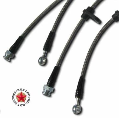 For 03-11 Honda Element FRONT + REAR Techna-Fit Stainless Steel Brake Lines Set - Image 1 of 3