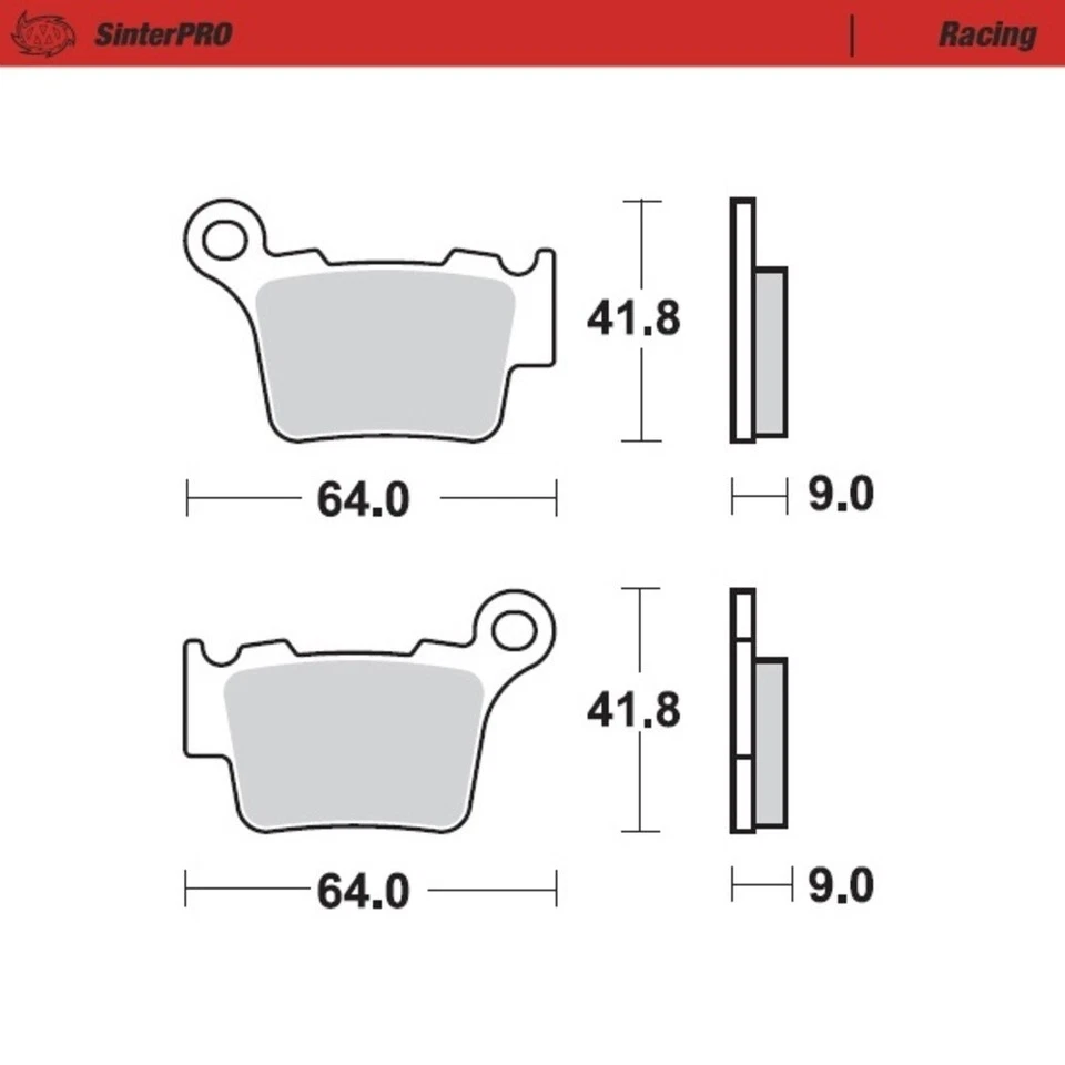 MotoMaster Rear Brake Pads for KTM 250 EXC TBI 2024-2025 SinterPRO Racing  Foto 1 de 1