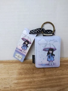 Santoro Gorjuss Flat Leather Keyring Keychain Puddles of Love 333GJ01 - Picture 1 of 3
