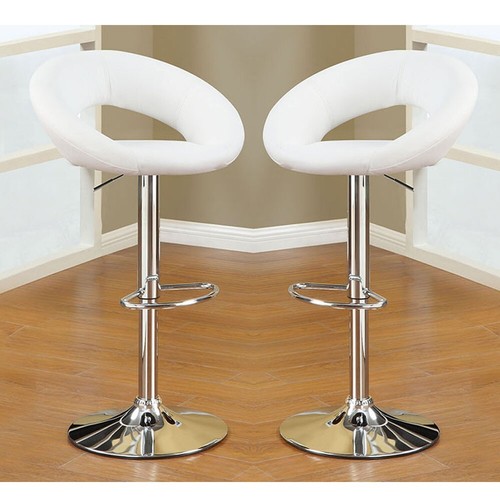 2 pcs Adjustable Swivel Solar Ring Barstools Bar Pub Stool Footrest ...