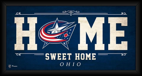 Columbus Blue Jackets Framed 10" x 20" Home Sweet Home Collage Cover