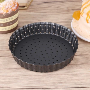 Oven Perforated Tray Pizza Dish Mold Cake Pan with Removable Bottom Quiche Tool - Picture 1 of 11
