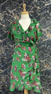 Vestido envolvente floral Yumi verde para dama talla UK 14 #EF107 - Imagen 1 de 8
