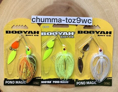 Booyah Pond Magic (Lote de 3) Spinnerbait, Bajo, ¡Nuevo! ¡Envío gratis! ¡NUEVO CON ETIQUETAS! Foto 1 de 4