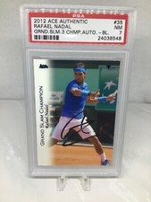 2012 Ace Authentic Grand Slam Champion Auto Blue #35 Rafael Nadal PSA 7