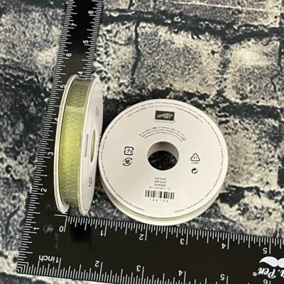Stampin' Up OLD OLIVE 144196 Mini Chevron Ribbon 3/8" x 10 Yards 2 Roll - Image 1 of 4