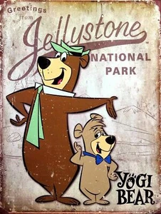 Yogi Bear Jellystone Park, Retro metal Aluminium Sign, Novelty Gift - Picture 1 of 3