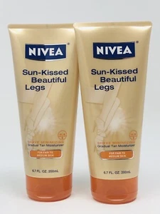 (2) Nivea sonnengeküsst schöne Beine braun Feuchtigkeitscreme 6,7oz fair/medium SIEHE FOTOS - Bild 1 von 2