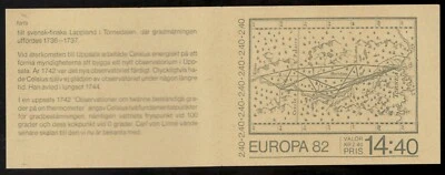 1982 Sweden Europa - Sc #1402a Complete booklet with stamps MNH Cv$10 - Image 1 of 2