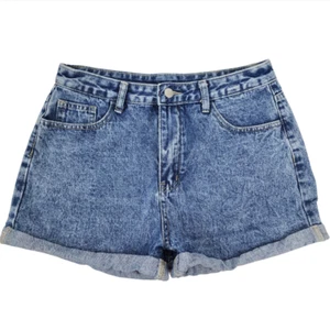 SHEIN Damen Medium 28" Jeansshorts hell Medium Stone Wash Baumwolle Denim Bündchen - Bild 1 von 10