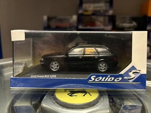 Solido 1995 Audi Avant Estate RS2 Brilliant Black 1/43 MIB S4310103 LHD - Picture 1 of 1