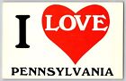 Pennsylvania PA - Grüße, die ich liebe Pennsylvania - Vintage Postkarte - Unveröffentlicht