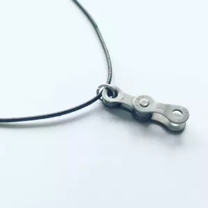 Mountain Bike Chain Necklace Gift for Cyclist Bicycle Rider made from Upcycled - Picture 1 of 2