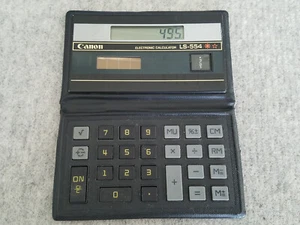 Canon LS-554 ELECTRONIC CALCULATOR vintage working condition Solar - Picture 1 of 7