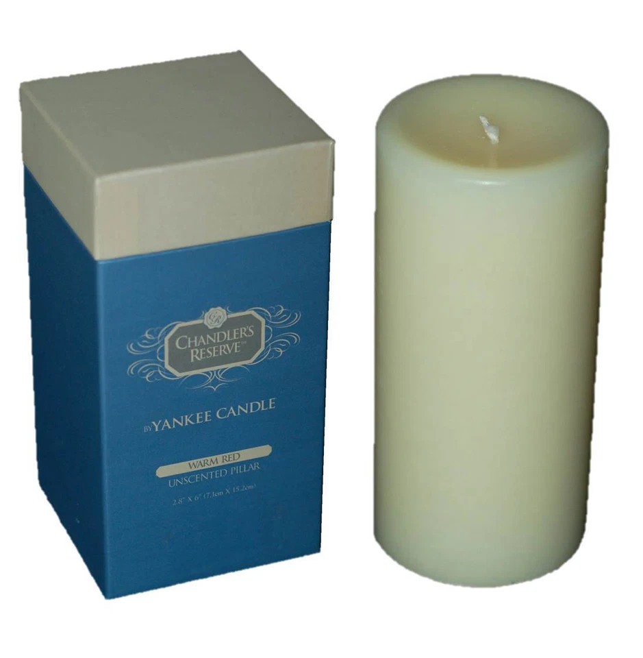 YANKEE CANDLE CHANDLER'S RESERVE MARFIL VELA PILAR SIN PERFUME, 2.8" X 6" NUEVO Foto 1 de 1