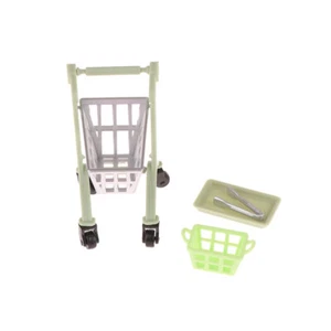 1/12 Dollhouse Shopping Trolley Basket Tray Dollhouse Mini Supermarket Acces _in - Picture 1 of 15