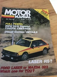 MOTOR MANUAL magazine MAY 1981 BMW 323i CRESSIDA GEMINI LASER 323 BRONCO COLT - Picture 1 of 2