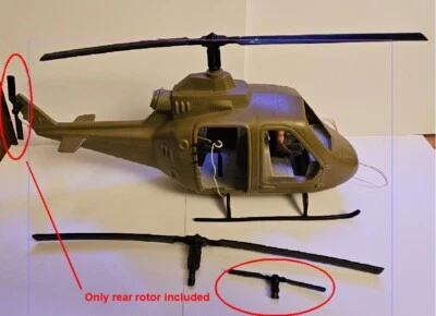 Mattel HEROES IN ACTION 1974 Cuerpo de Rescate o Helicóptero SWAT Rotor Trasero REPRO Foto 1 de 3