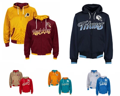 NFL Game Time Reversible Men's G-III Heavy Full Zip Hoodie Jacket  - Image 1 of 2