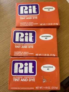 Vintage RIT Dye Tangerine #40, 2,5 scatole, 2 mai aperte, 1 aperta, vecchia formula - Foto 1 di 4