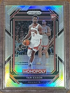 2022-23 Monopoly Prizm Tari Eason Silver Prizm Rookie #33 Houston Rockets - Bild 1 von 2