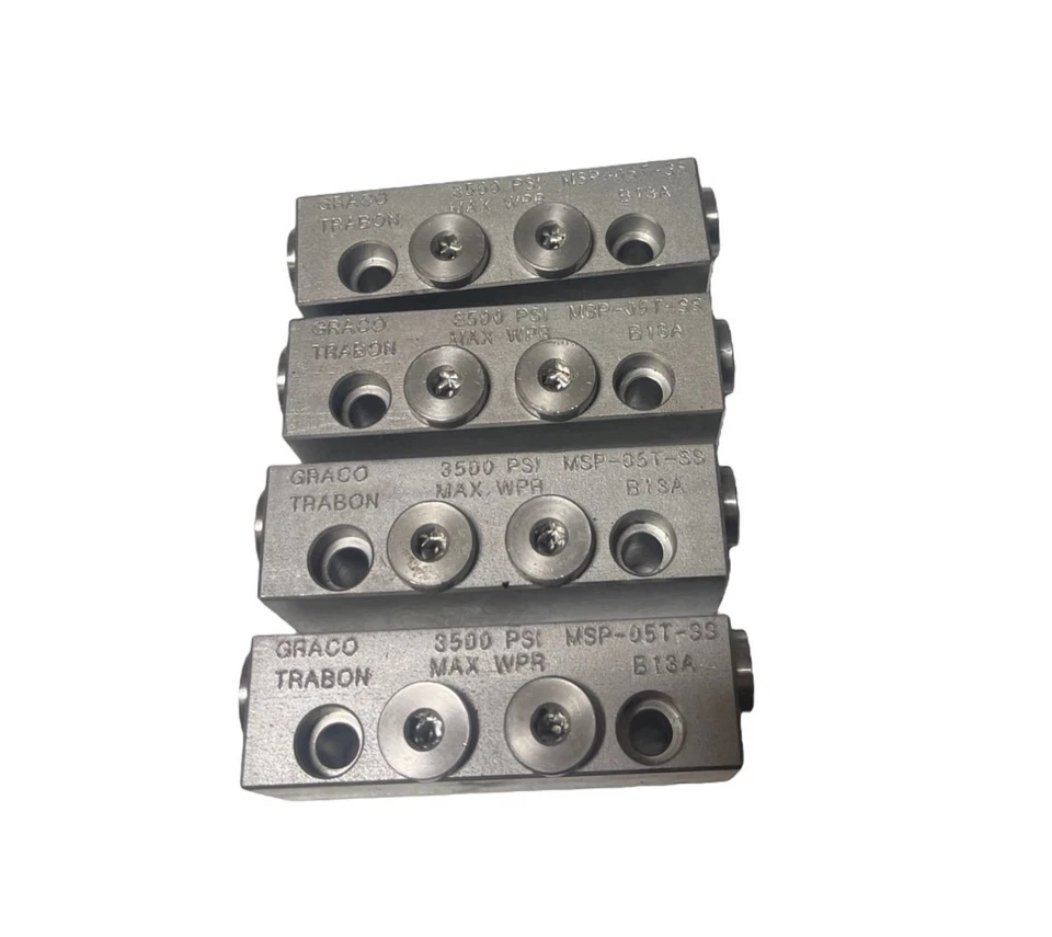 Graco Trabon MSP-05T-SS, B13A, 3500 PSI Divider Valve (LOT OF 4) **SALE** - Image 1 of 1