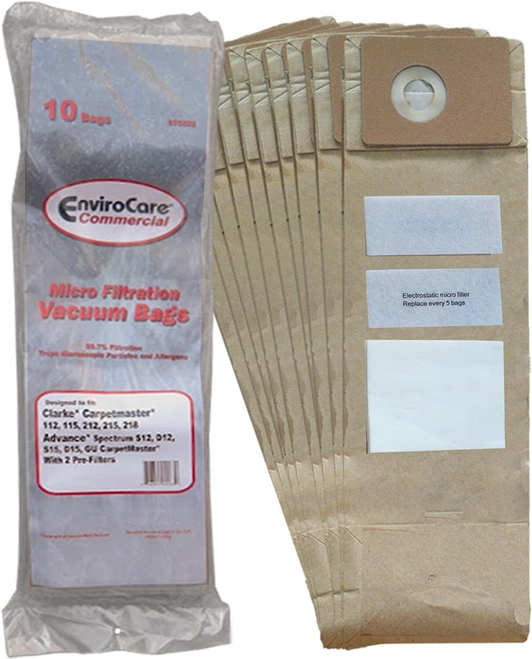 EnviroCare Vacuum Bags for Advance Spectrum 10 Pack with 2 Filters - Image 1 of 1