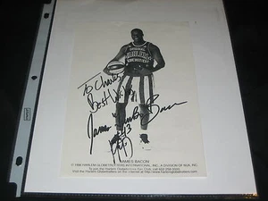 JAMES BACON GLOBETROTTERS HAND SIGNED AUTOGRAPHED 6X8 PHOTO BASKETBALL LEGEND - Imagen 1 de 3