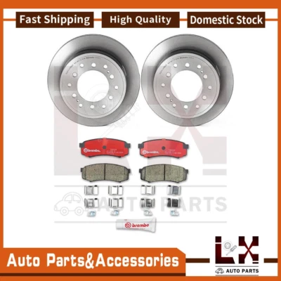 Rear Brembo Ceramic Brake Pads Brake Rotors Set Set For 2003-2009 Lexus GX470 - Image 1 of 4