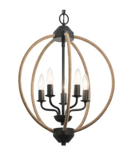 Kichler Clove Hitch 5-Light Olde Bronze Coastal Dry rated Chandelier - Picture 1 of 4