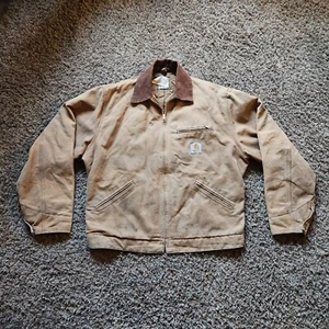 Chaqueta acolchada vintage Carhartt Detroit para hombre talla L JQW226 Duck EE. UU. usada trabajo - Imagen 1 de 24
