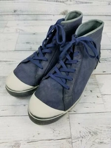 Sneakers alte nuove con scatola Softinos by FLY LONDON $200 in pelle Kip-Navy-taglia US 8-8,5 - Foto 1 di 10