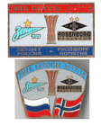 free post. 2 Pin (badge) Zenit Russia - Rosenborg Norway 2017-2018