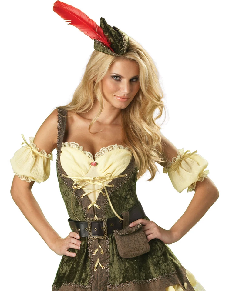 Vestido fantasia de Halloween Racy Robin Hood conto de fadas mel sexy feminino fantasia médio - Imagem 1 de 3