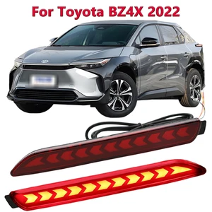 2 PCS Full LED Rear Bumper Reflector Lights Kit For Toyota BZ4X 2022 - Picture 1 of 7