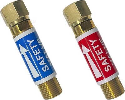 2PCS Flashback Arrestors Set, Oxygen Flashback Arrestors Torch End 9/16-18 - Image 1 of 4