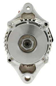 New High Output Chrome Mini Alternator fits Street Rod 70 Amp 1 Wire Hookup 12V - Picture 1 of 5