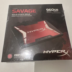960GB Kingston HyperX SAVAGE SSD SATA3 2.5" SHSS37A/960G *NEW *FACTORY SEALED - Afbeelding 1 van 2