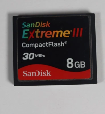 SanDisk Extreme III 8GB 30MB/s CF Compact Flash Camera Memory Card - Image 1 of 2