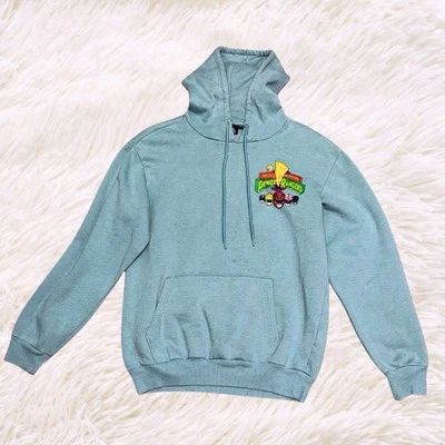 Sudadera Pullover Mighty Morphin Power Rangers Azul Claro con Capucha  Foto 1 de 4