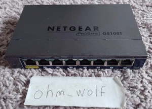 NETGEAR GS108TV2 8-Port Gigabit Ethernet Smart Switch with 1 PD Port Black USED - Zdjęcie 1 z 4