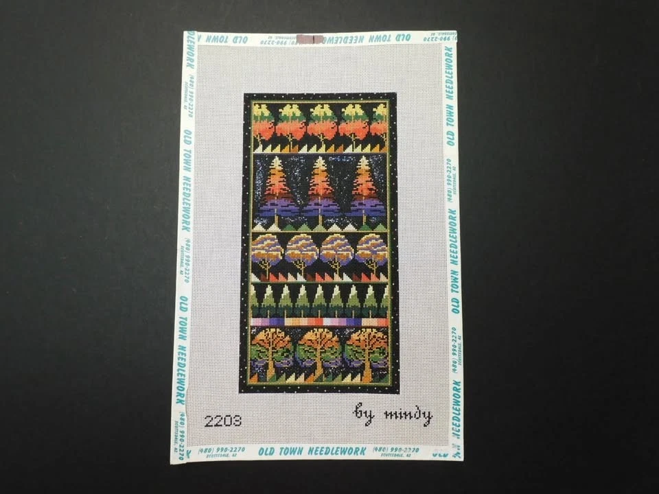 "Autumn Trees" by Mindy (CP2721) Stitch Painted Needlepoint - Image 1 of 1