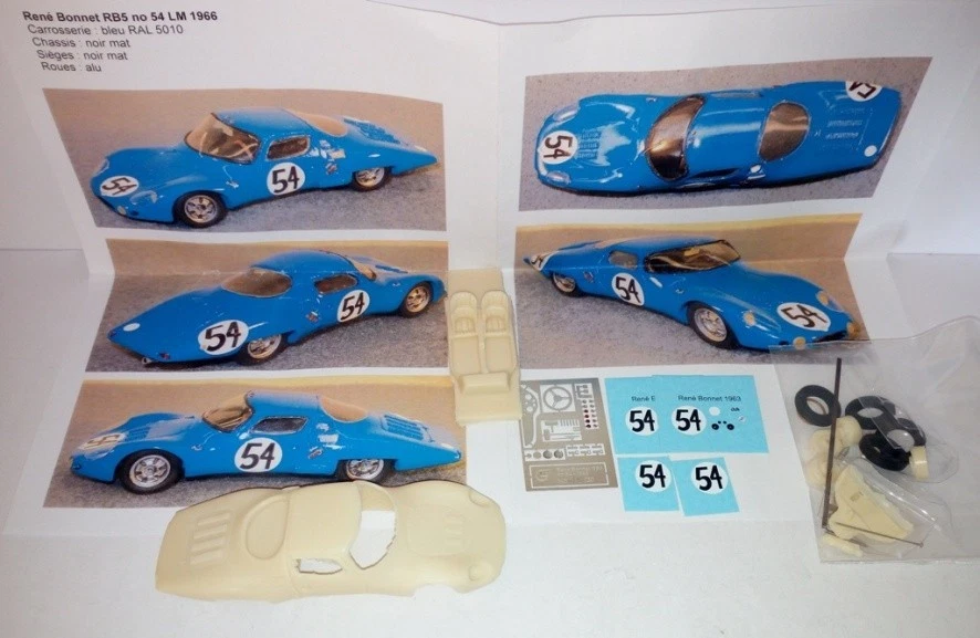 1-43 Renè & Bonnet jet RB5 Le Mans '63 #54 resin kit GCAM - Immagine 1 di 4