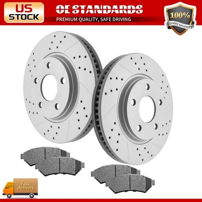 Front Disc Rotors Ceramic Brake Pads for Chevy Uplander Pontiac Montana Relay - Image 1 of 4