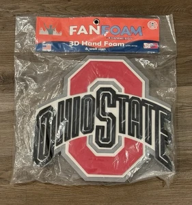 Insegna da parete a mano NOS NCAA The Ohio State University Buckeyes football tifoso schiume - Foto 1 di 3